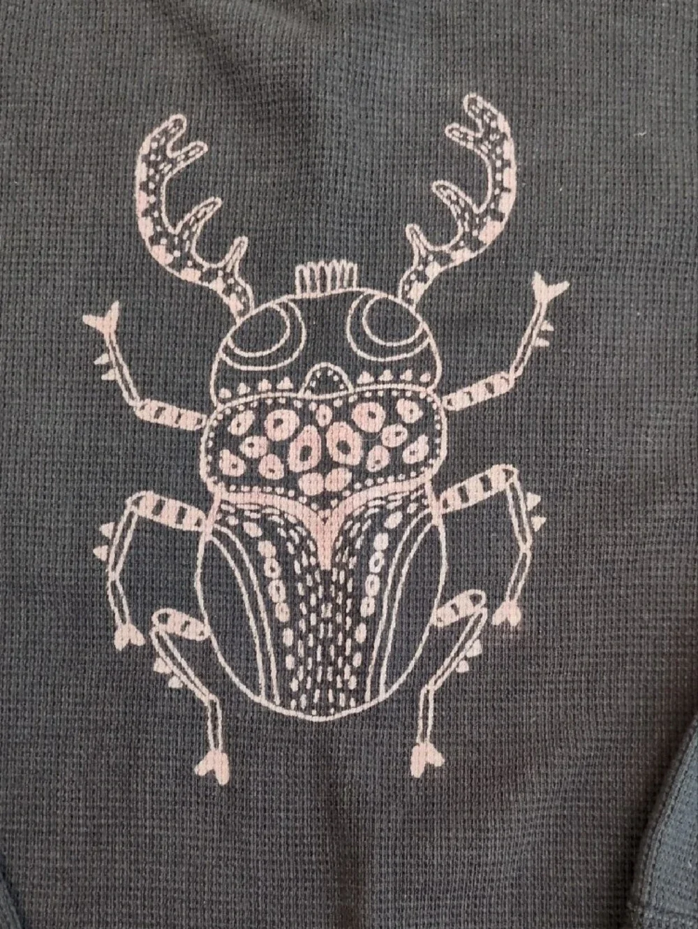 Hanna Andersson Size 5 Waffle Shirt Beetle Graphic & Fully Lined Pull-On Jeans S